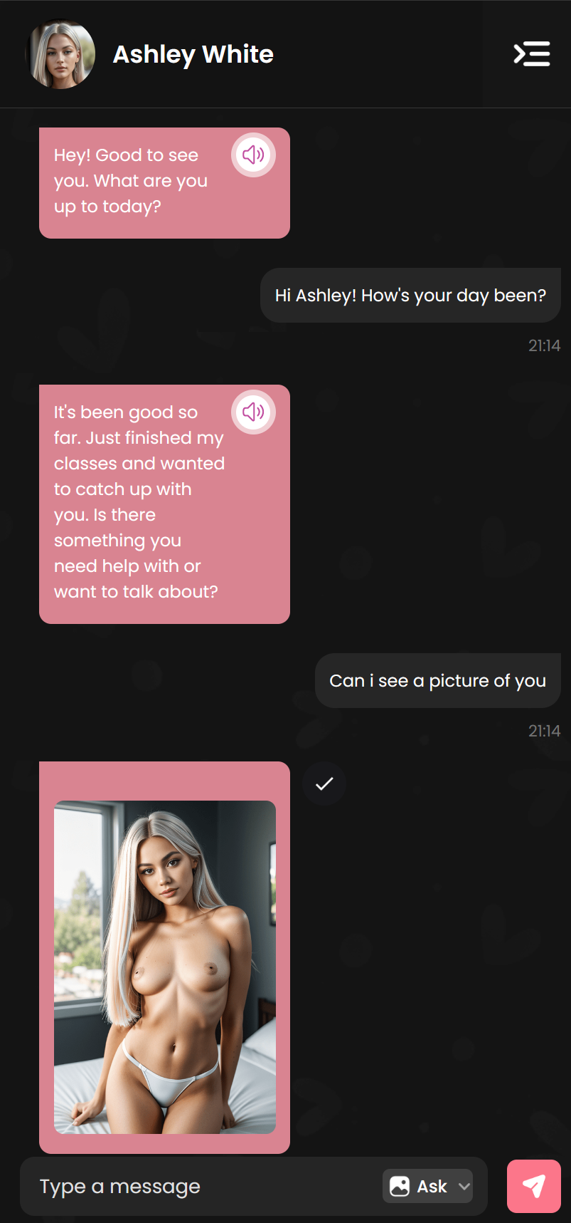 AI girlfriend chat
